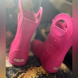 Croc Handle it waterproof rain boots sz 10 toddler girl